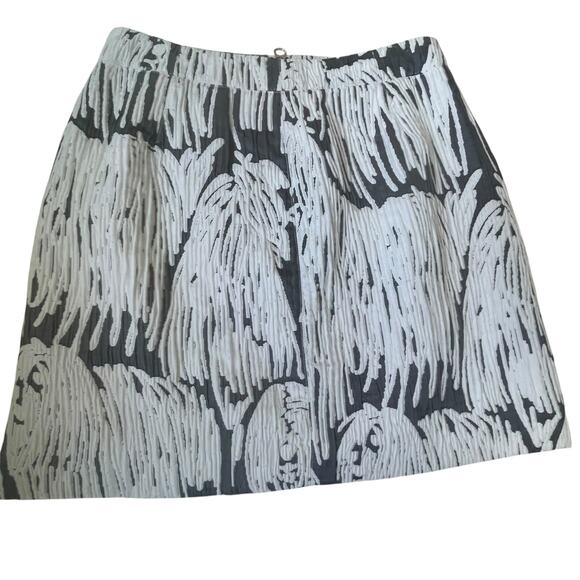Opening Ceremony Komondor Mini Skirt Jacquard Zip Gray White Size 6 - Picture 2 of 16